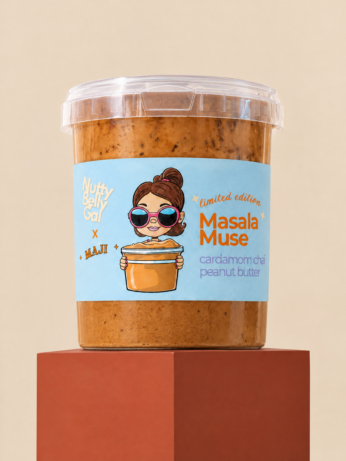 Masala Muse | Cardamom Chai Peanut Butter | 1kg tub